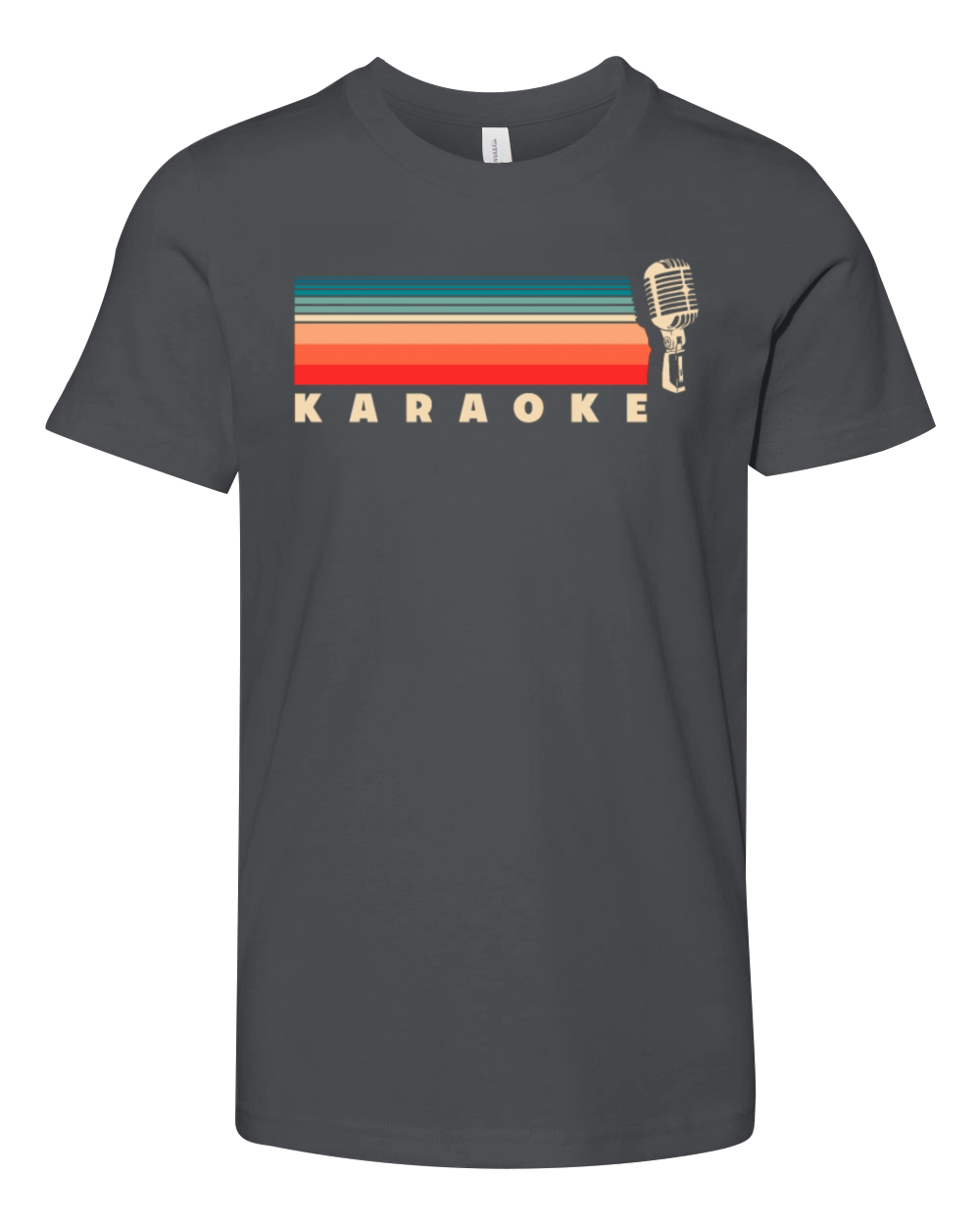 Karaoke Retro Vintage Microphone Youth Unisex Jersey Tee