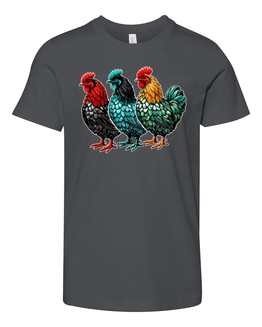 Vintage Funny Chicken Retro Farm Poultry Farmer Youth Unisex Jersey Tee