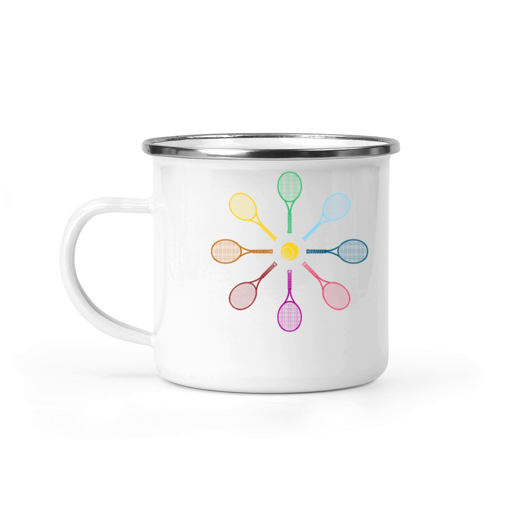 Funny Tennis Player Racket Tennis Camping Mug