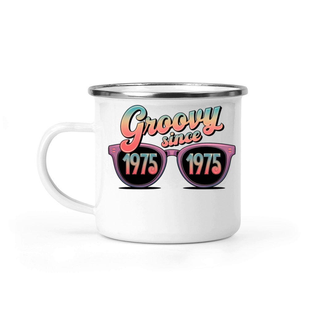 Groovy Since 1975 Vintage Style T-Shirt Camping Mug