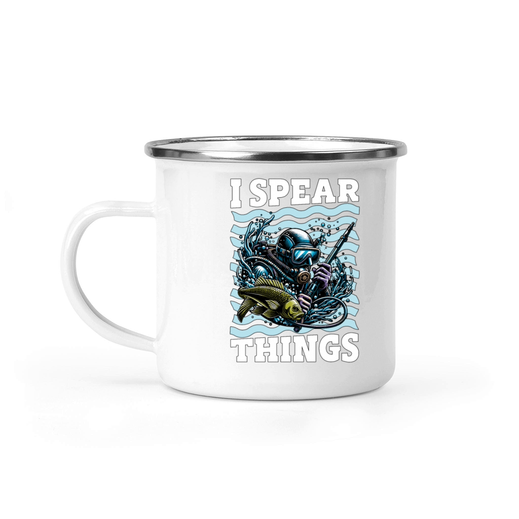 Spearfishing I Spear Things Freedive Spearfisher Camping Mug