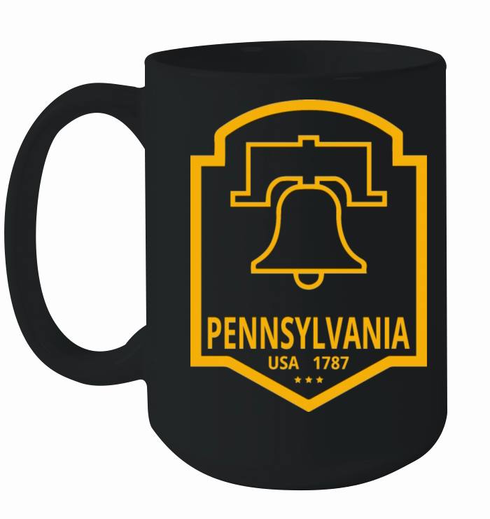 Vintage Pennsylvania Emblem with Liberty Bell Ceramic Mug