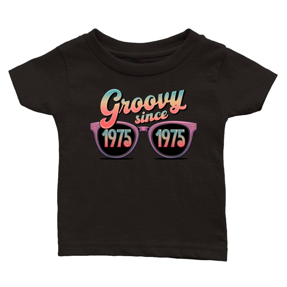 Groovy Since 1975 Vintage Style T-Shirt Classic Baby Crewneck T-shirt