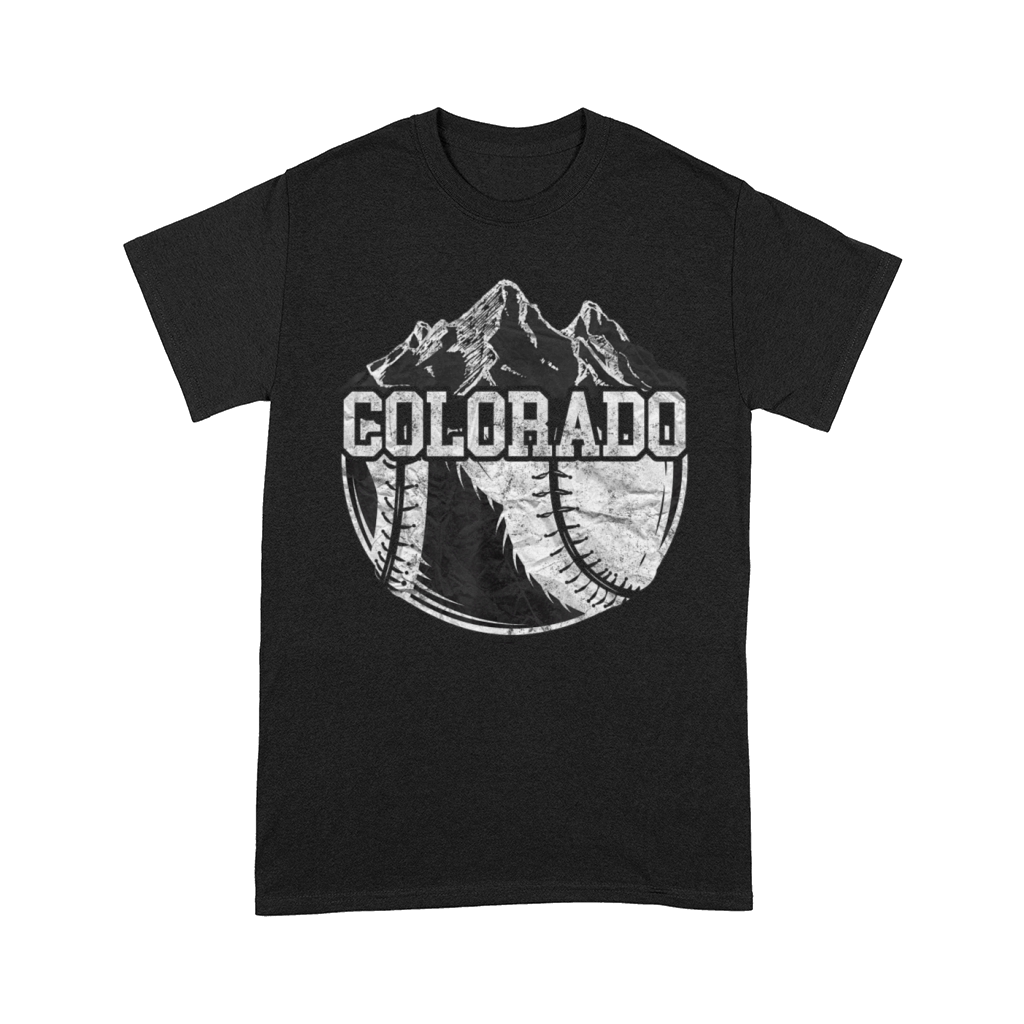 Colorado Baseball Fan Tee Vintage Rocky Mountains Comfort T-shirt