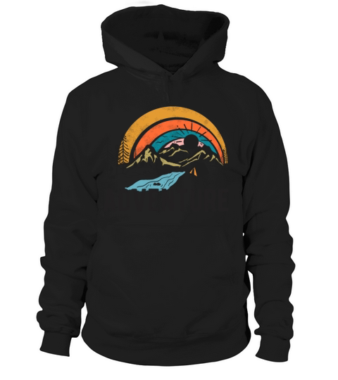 Seek Adventure - Mountain Hiking Sunset Vibes Hoodie Unisex
