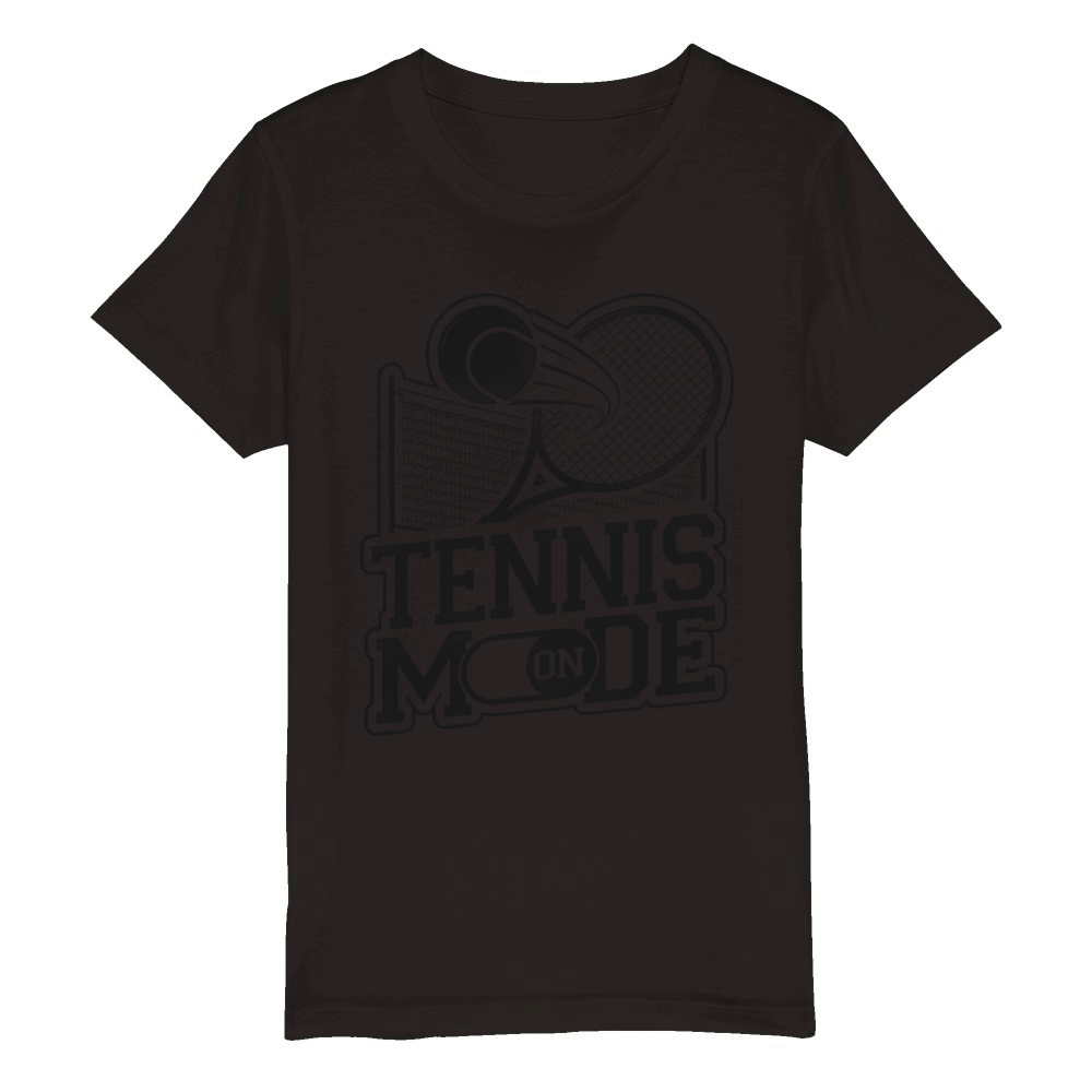 Funny Tennis Player Racket Tennis Organic Kids Crewneck T-shirt