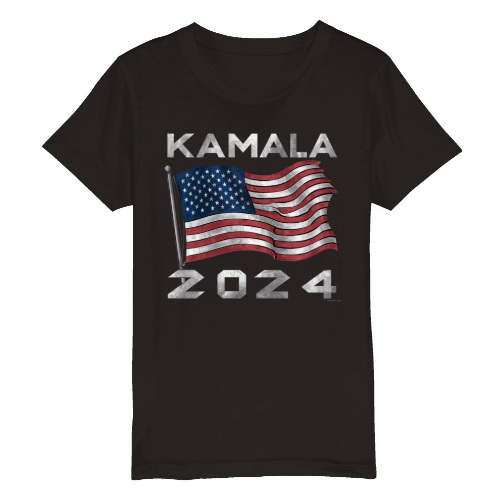 Kamala Harris 2024 For President Organic Kids Crewneck T-shirt