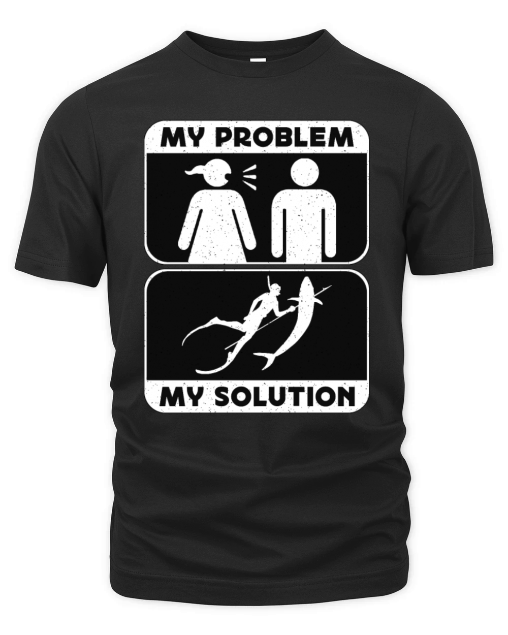 Spearfishing My Problem My Solution Pictogram Dad Organic Unisex T-shirt