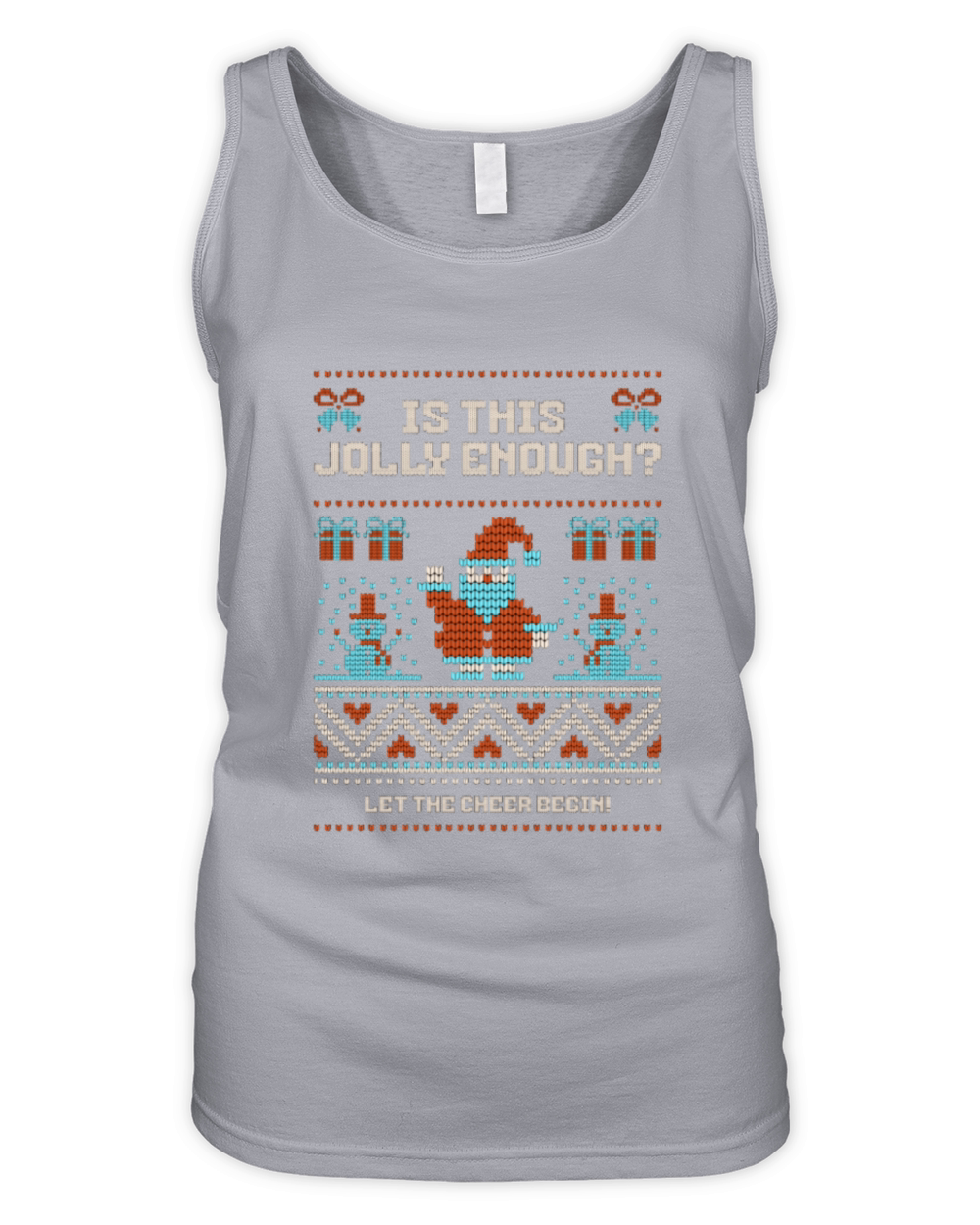 Funny Christmas Ugly sweater Organic Women's Tank Top