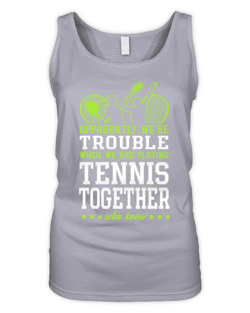 Funny Tennis Player Racket Friends Organic Women's Tank Top