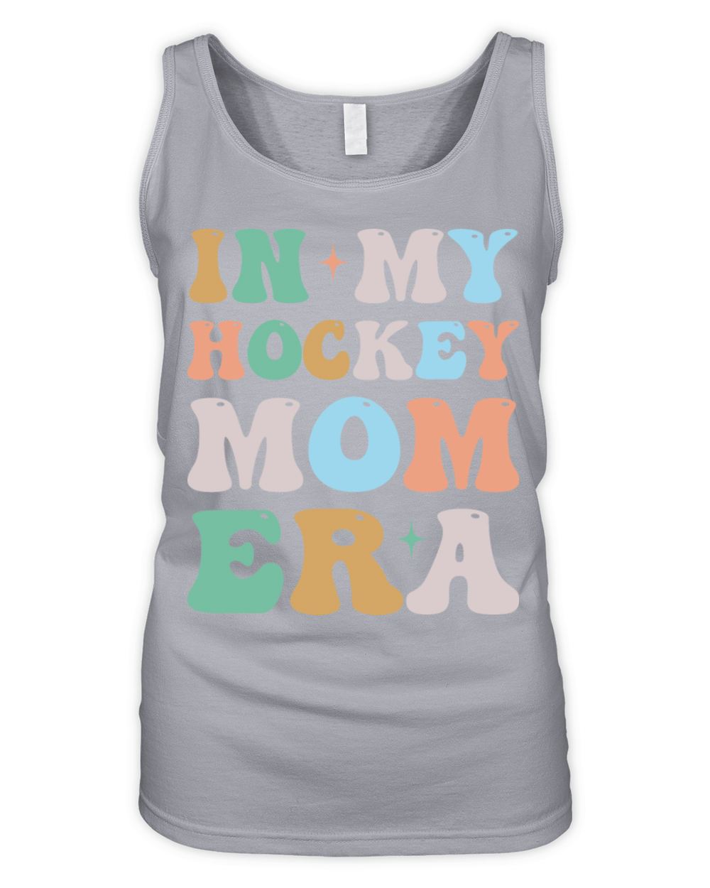 In My Hockey Mom Era Groovy Retro Organic Women's Tank Top