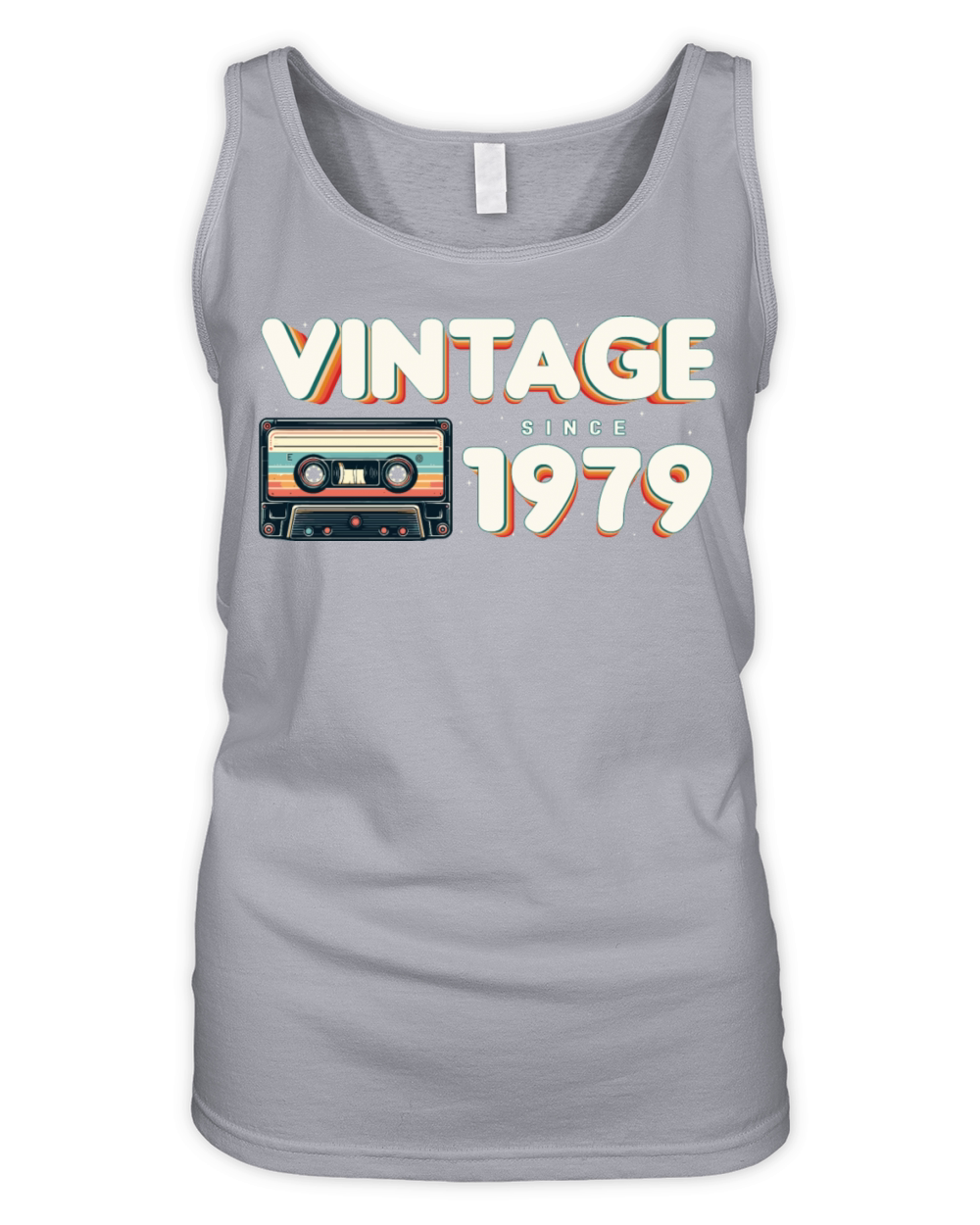 Retro Vintage 1979 Nostalgic Birthday Men Women Organic Women's Tank Top