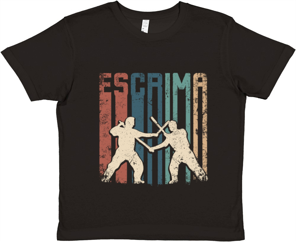 Retro Vintage Escrima Premium Kids Crewneck T-shirt