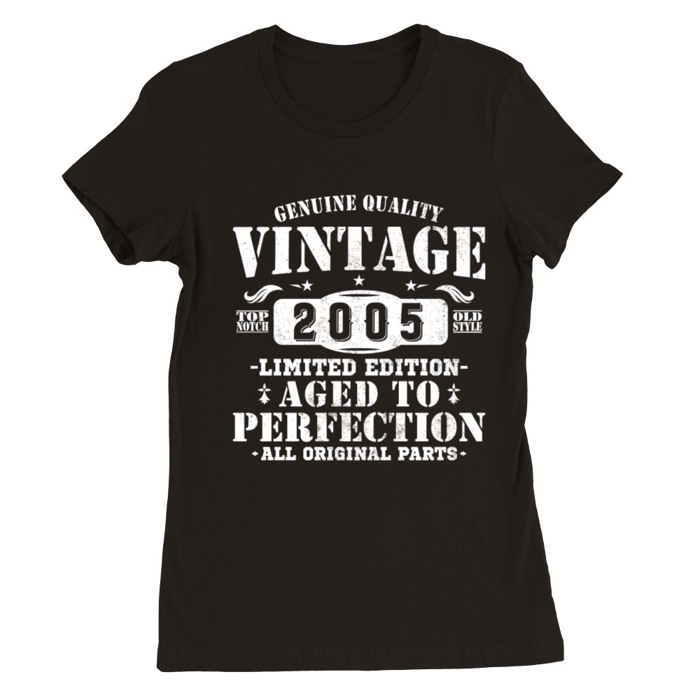 20 Years 2005 Vintage Retro Birthday Gift Premium Womens Crewneck T-shirt