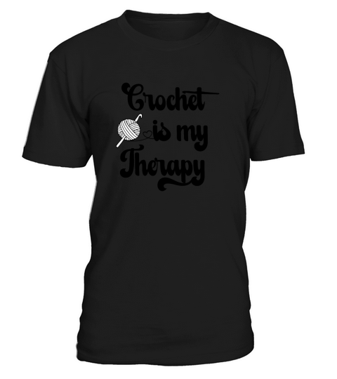 Crochet is my Therapy Quote with Yarn Ball T-Shirt Unisex