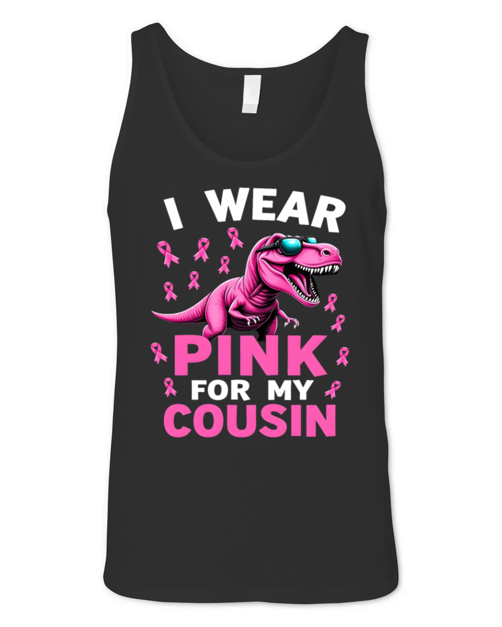 Breast Cancer Pink Awareness Design Unisex Jersey Tank