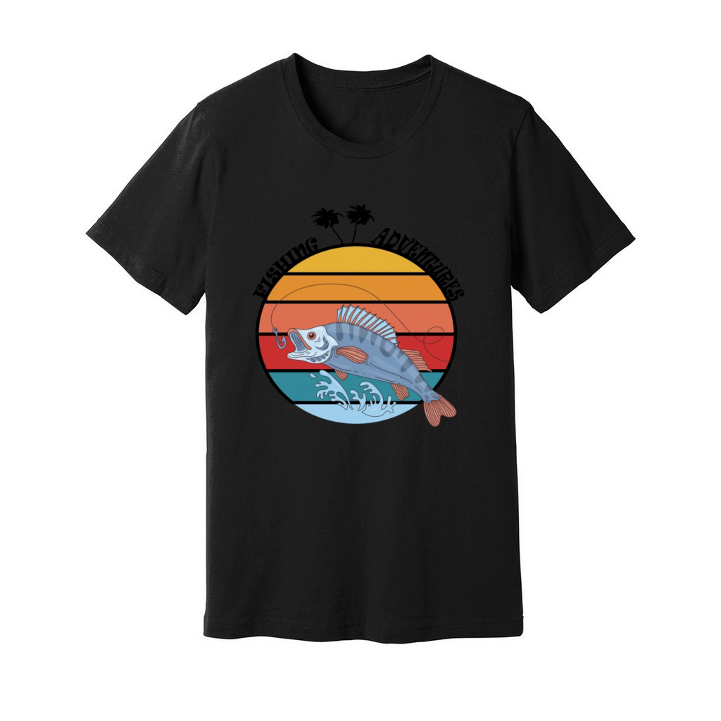 Vintage Fishing Adventures Unisex Jersey Tee