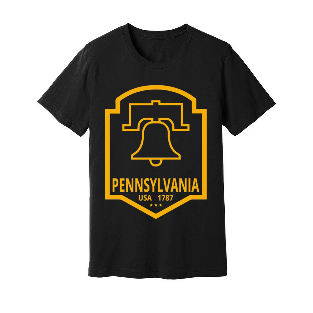 Vintage Pennsylvania Emblem with Liberty Bell Unisex Jersey Tee
