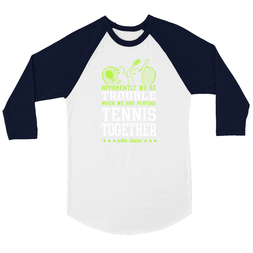 Funny Tennis Player Racket Friends Unisex ¾ sleeve Raglan T-shirt