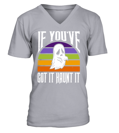 Retro Halloween Ghost T-Shirt V-Neck T-shirt
