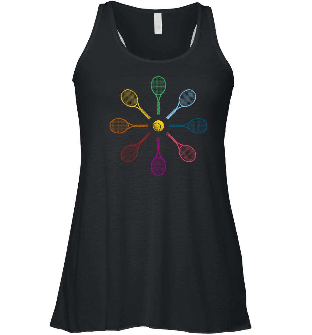 Funny Tennis Player Racket Tennis Women's Flowy Tank Top