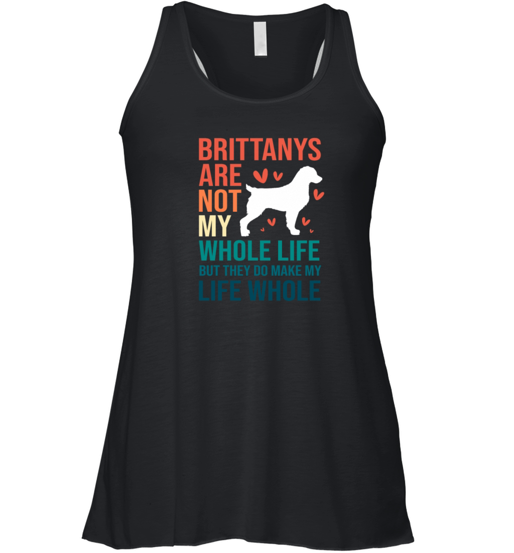 Pet Quote Dog Silhouette Brittany Spaniel Dog Women's Flowy Tank Top