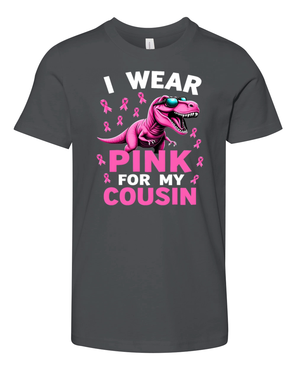 Breast Cancer Pink Awareness Design Youth Unisex Jersey Tee