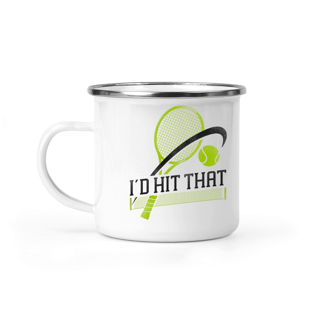Funny Tennis Player Racket Id Hit Camping Mug