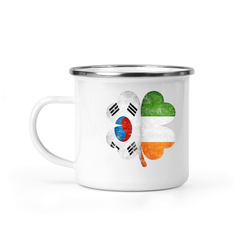 Korean Irish Shamrock South Korea Ireland Flag Camping Mug