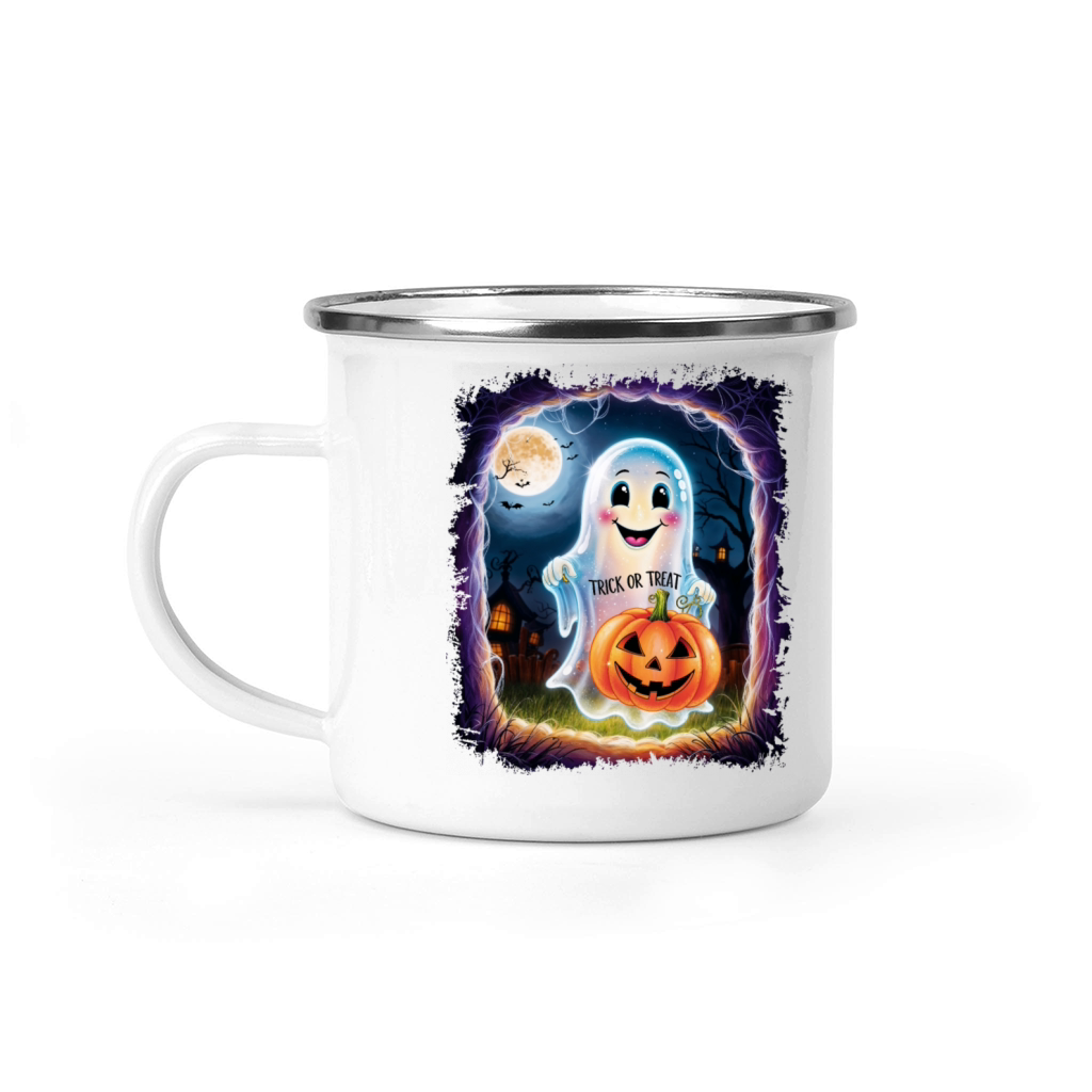 Trick or Treat halloween ghost funny Camping Mug
