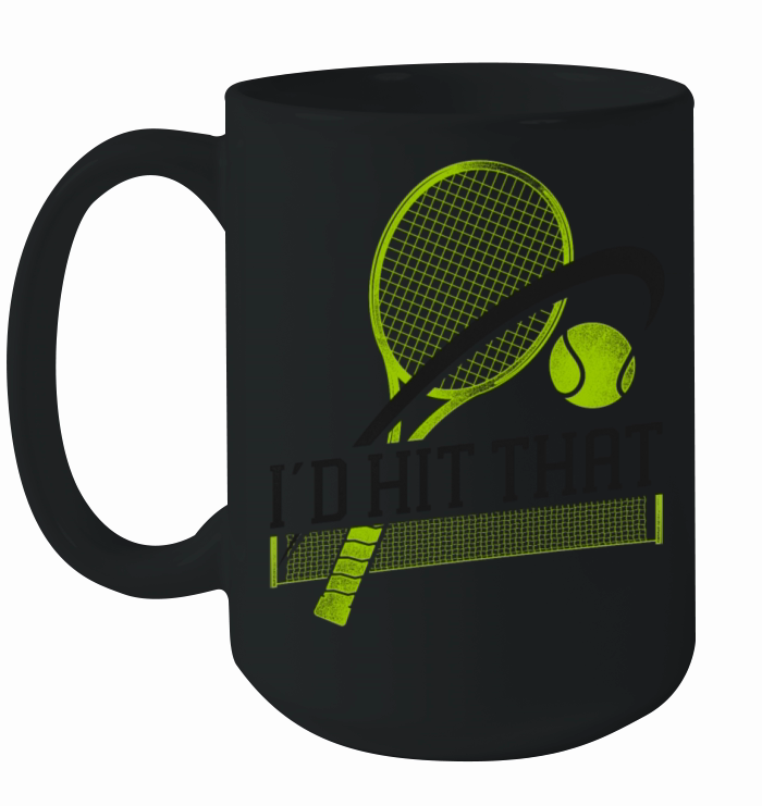 Funny Tennis Player Racket Id Hit Ceramic Mug