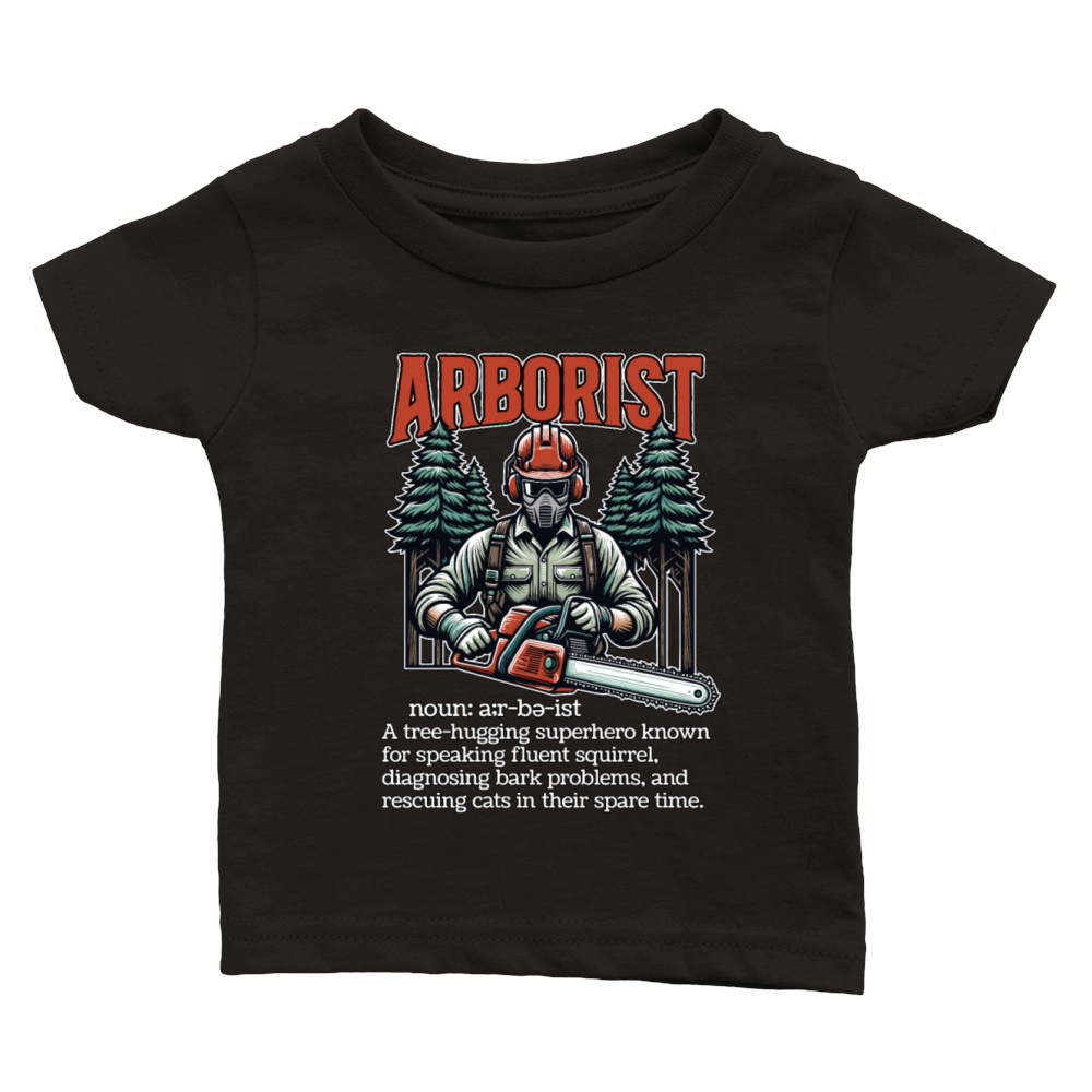 Arborist A Tree Hugging Superhero Forest Worker Classic Baby Crewneck T-shirt