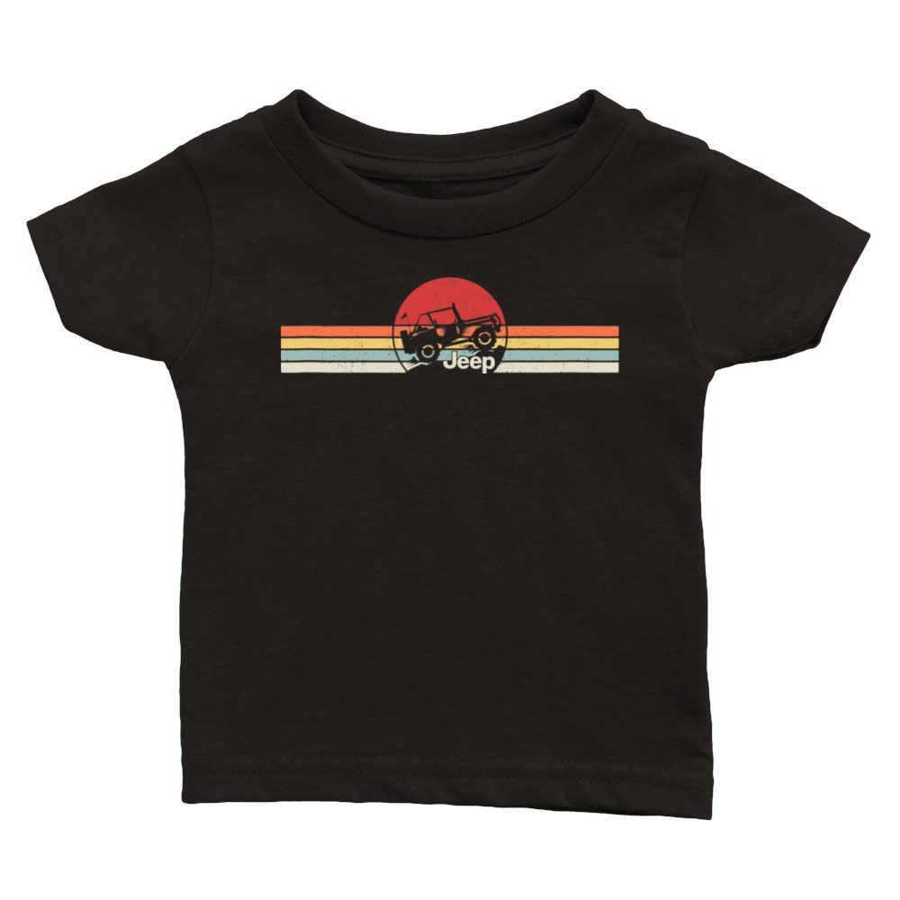 Vintage Retro Off Road Jeep Grille Classic Baby Crewneck T-shirt