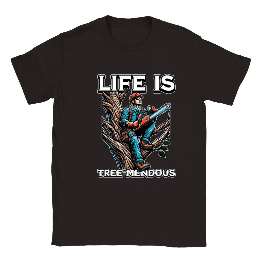 Arborist Life Is Tree-Mendous Tree Technician Classic Kids Crewneck T-shirt
