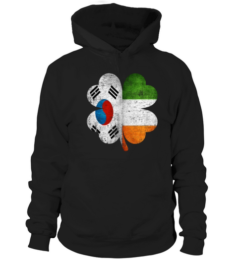 Korean Irish Shamrock South Korea Ireland Flag Hoodie Unisex