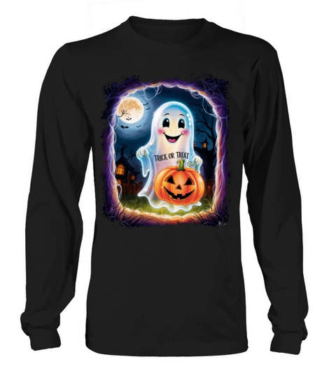 Trick or Treat halloween ghost funny Long sleeved Unisex