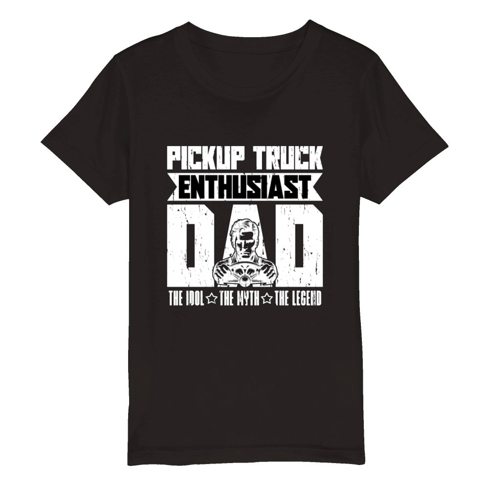 Pickup Truck Enthusiast Dad The Idol Truck Driver Organic Kids Crewneck T-shirt