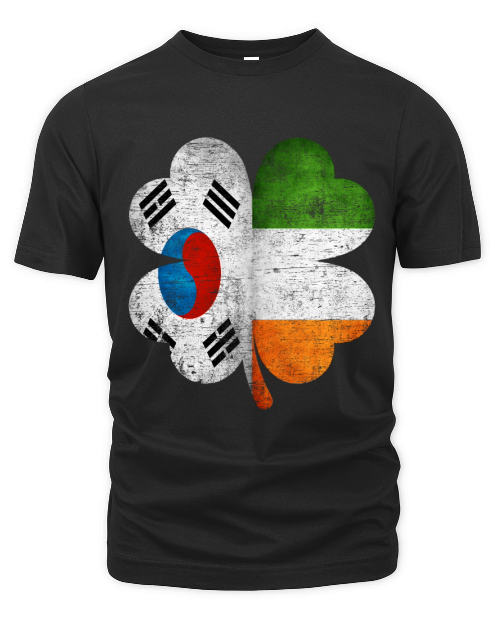 Korean Irish Shamrock South Korea Ireland Flag Organic Unisex T-shirt
