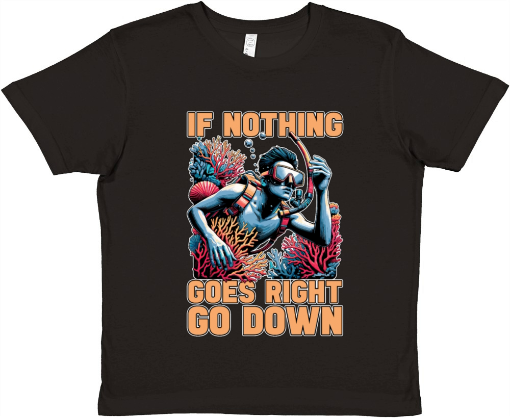 Snorkeling If Nothing Goes Right Go Scuba Diving Premium Kids Crewneck T-shirt