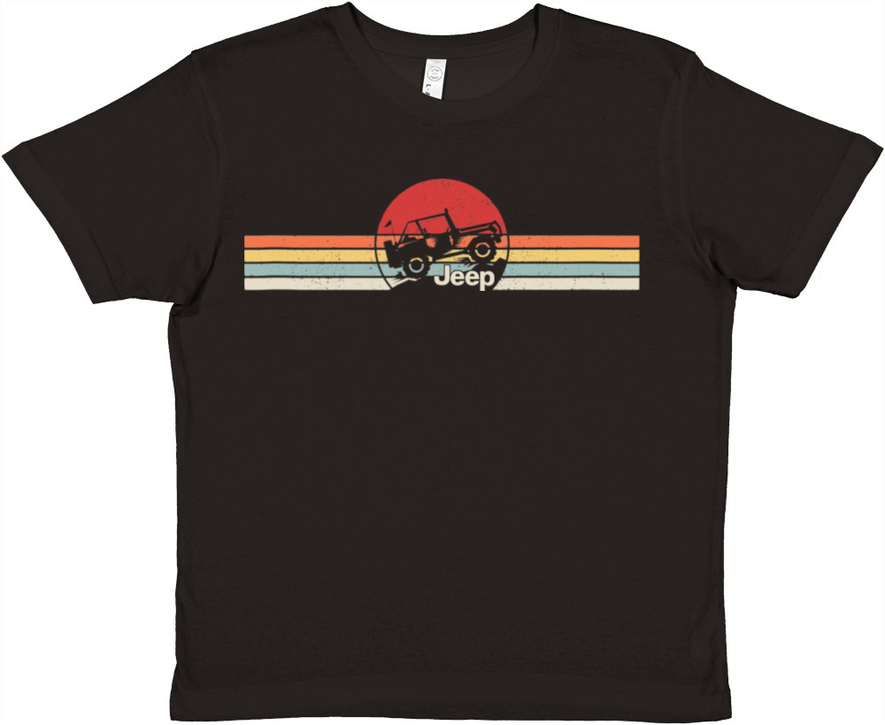 Vintage Retro Off Road Jeep Grille Premium Kids Crewneck T-shirt