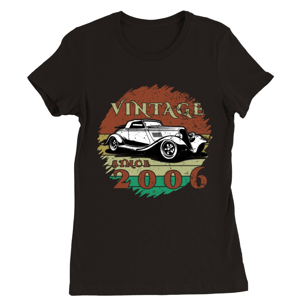 18th birthday Classic Car - Vintage since 2006 Premium Womens Crewneck T-shirt