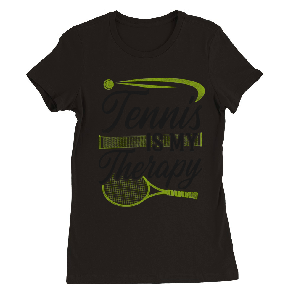 Funny Tennis Player Racket Tennis Premium Womens Crewneck T-shirt