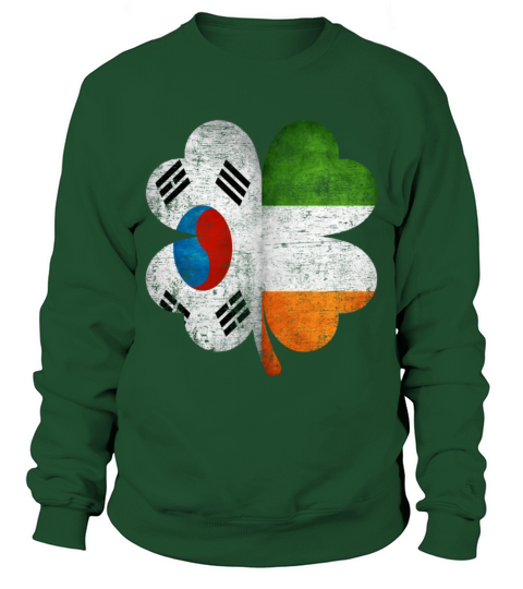 Korean Irish Shamrock South Korea Ireland Flag Sweatshirt Unisex