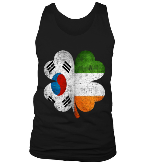 Korean Irish Shamrock South Korea Ireland Flag Tank Top Unisex