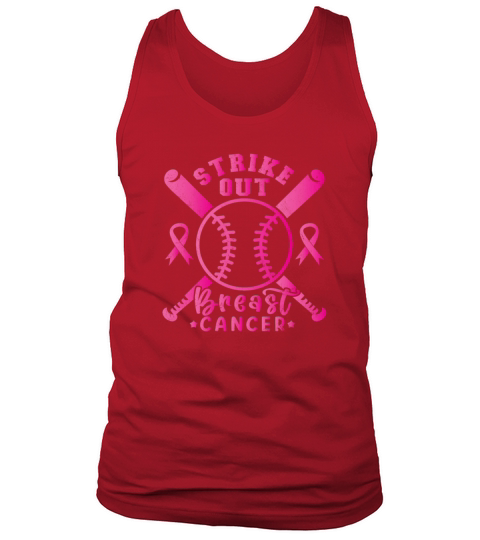 Strike Out Breast Cancer Awareness Baseball Tank Top Unisex