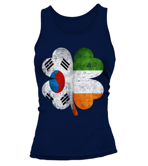 Korean Irish Shamrock South Korea Ireland Flag Tank top Woman