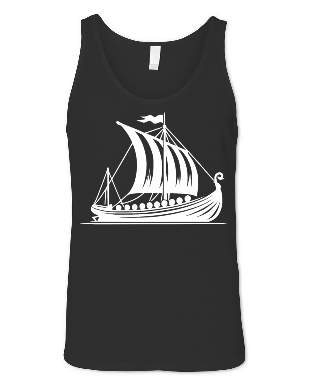 Dragon Boat With Sail Viking Style Design Unisex Jersey Tank