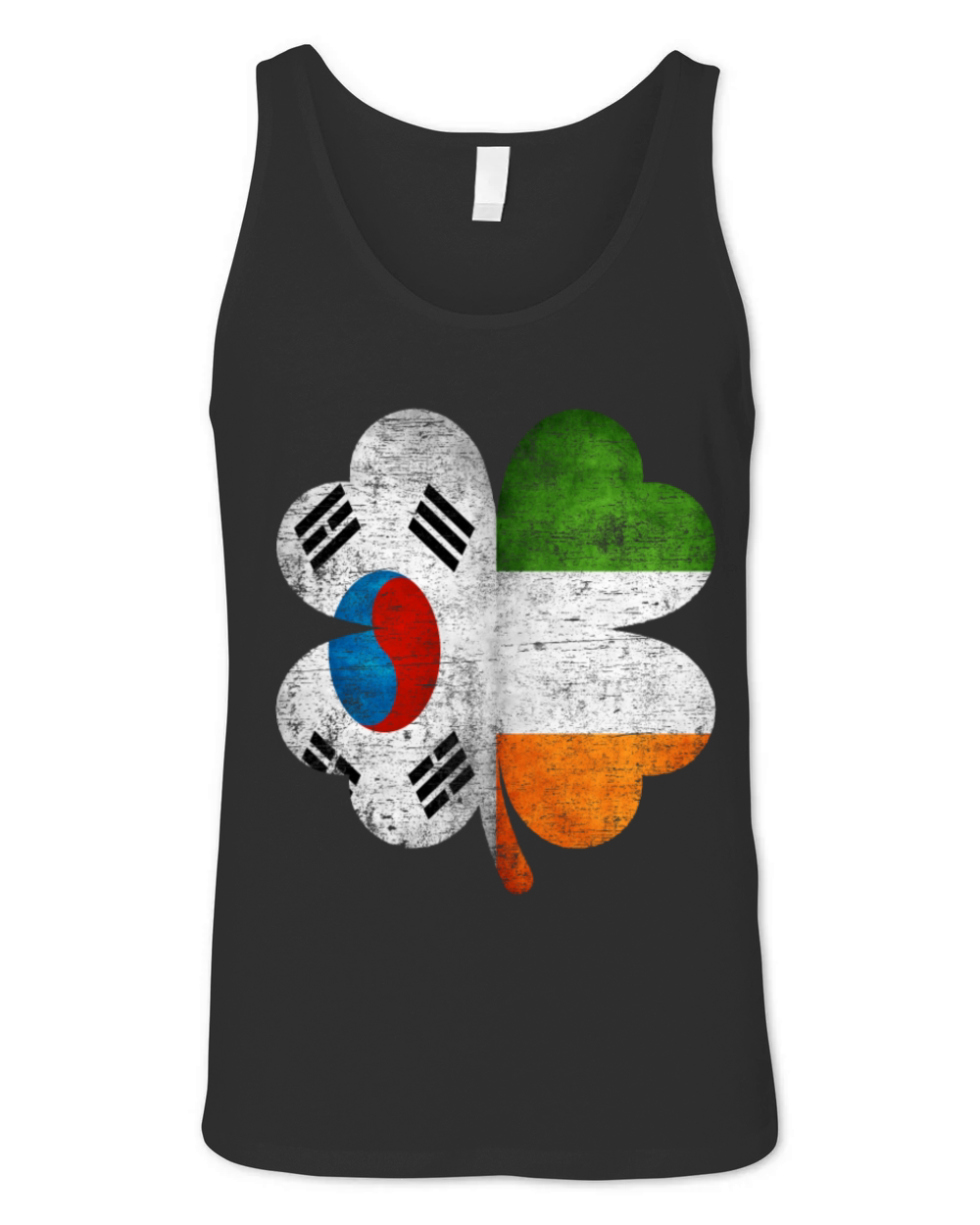 Korean Irish Shamrock South Korea Ireland Flag Unisex Jersey Tank