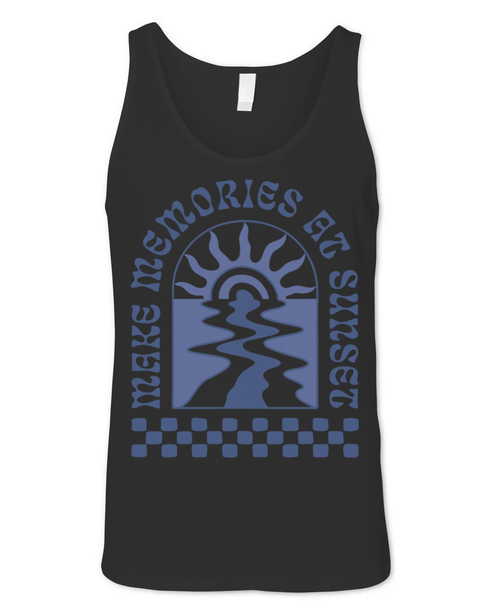 Make Memories At Sunset Retro Unisex Jersey Tank
