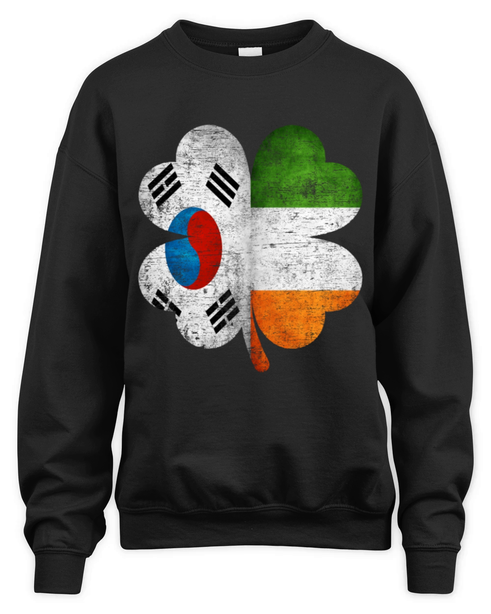 Korean Irish Shamrock South Korea Ireland Flag Unisex Premium Crewneck Sweatshirt